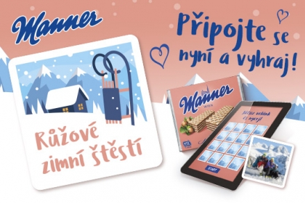 Růžové zimní štěstí – hra s firmou Manner