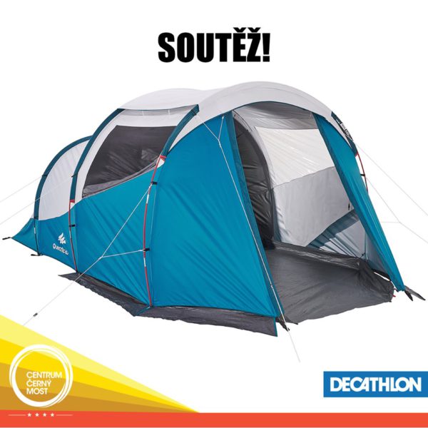 Soutěž o rodinný stan Quechua Arpenaz 4.1 Fresh & Black z Decathlonu