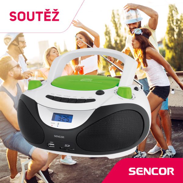 Soutěž o 3x přenosný CD přehrávač Sencor SPT 3228