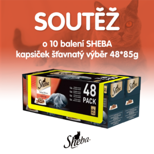 Soutěž o 10x balení SHEBA kapsiček šťavnatý výběr 48x85g
