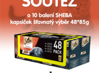 Soutěž o 10x balení SHEBA kapsiček šťavnatý výběr 48x85g