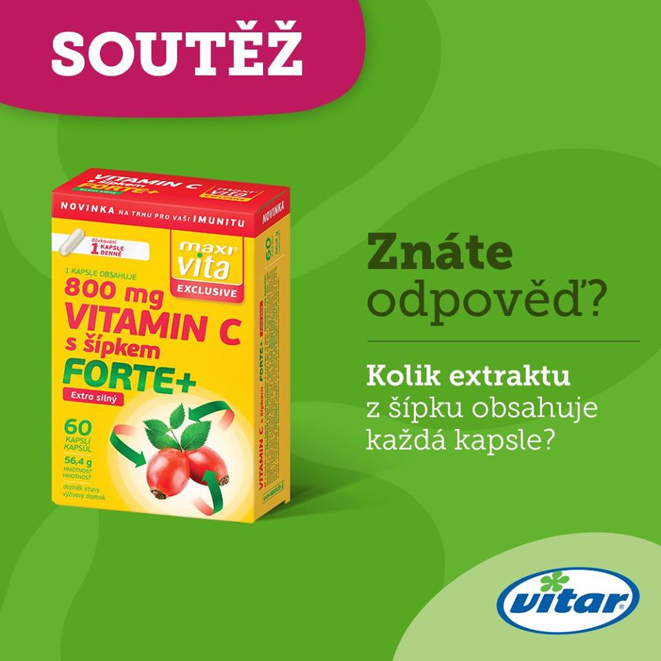 Soutěž o MaxiVita Exclusive Vitamin C s šípkem