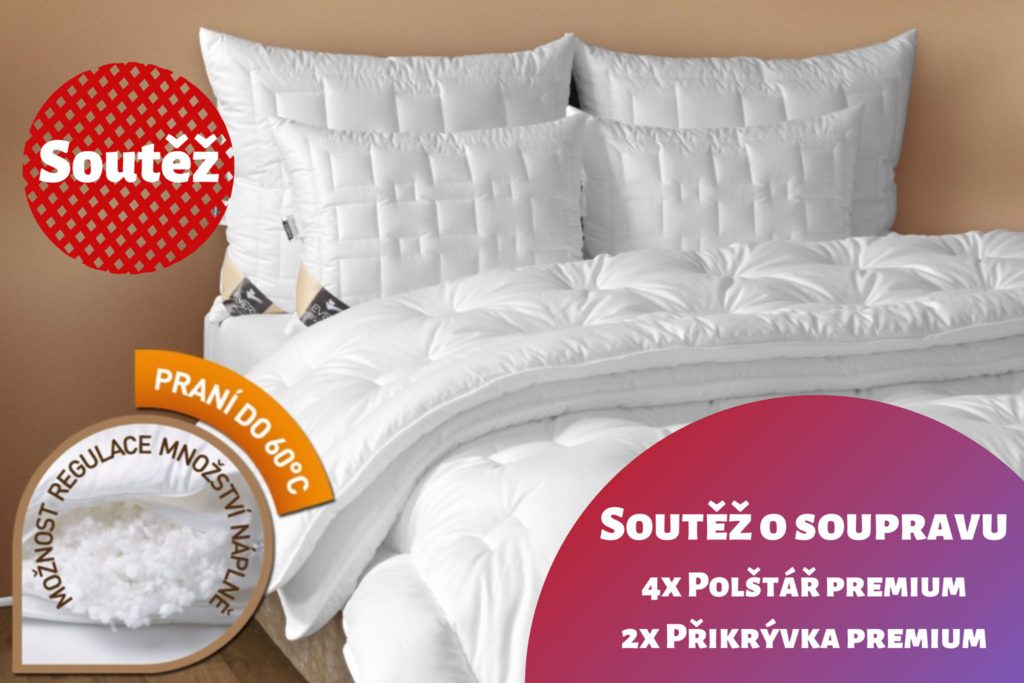 Soutěž o soupravu prémium 2x menší polštář, 2x větší polštář a 2x přikrývku