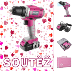 Soutěž o růžový Aku šroubovák Extol Lady 12V