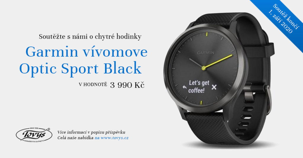Soutěž o chytré fitness hodinky Garmin vívomove Optic Sport Black