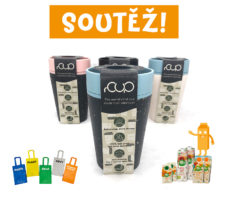 Soutěž o kelímek rCUP, bio džusy a tašky na třídění