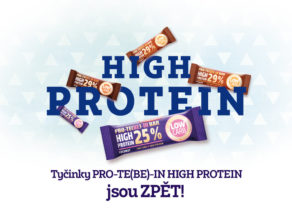 Vyhrajte jeden ze 3 balíčků 9 kusů tyčinek PRO-TE(BE)-IN High protein