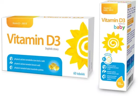 Soutěž o 5x balení Sirowa Vitamín D3 2000 IU a Sirowa Vitamín D3 baby 400 IU