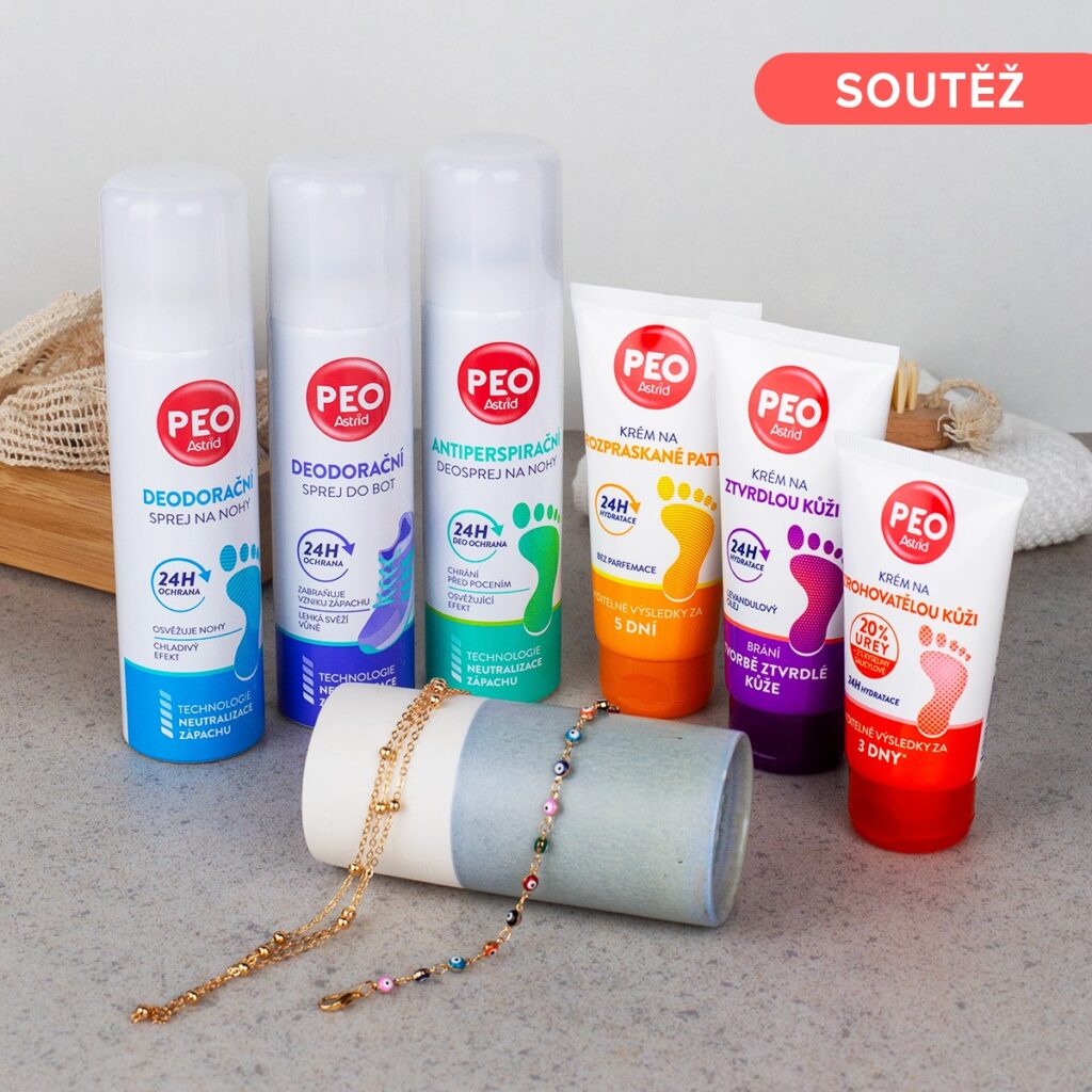 Soutěž o 3 balíčky produktů Astrid PEO a náramky na nohu
