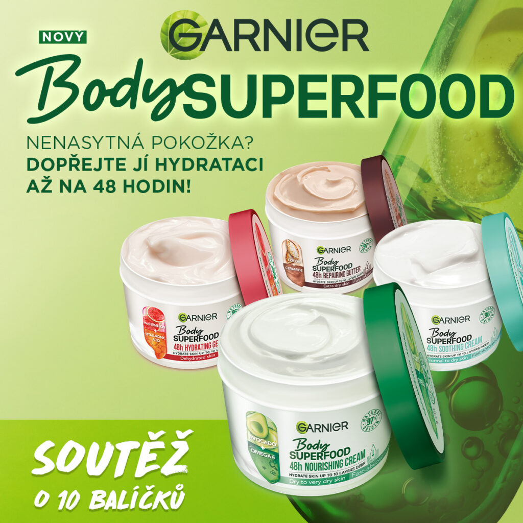 Soutěž o 10x balíček s produkty Garnier Body SUPERFOOD