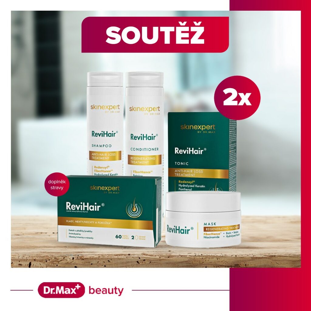 Soutěž o kompletní vlasovou péči od značky skinexpert BY DR.MAX ReviHair