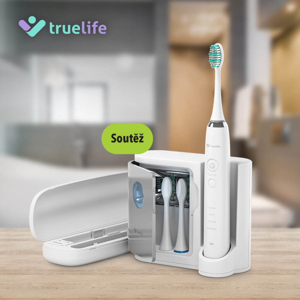 Soutěž o 3x Sonický zubní kartáček SonicBrush UV značky TrueLife