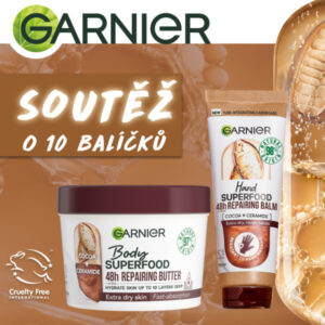 Vyhrajte 1 z 10 balíčků kakaové řady GARNIER Body SUPERFOOD COCOA
