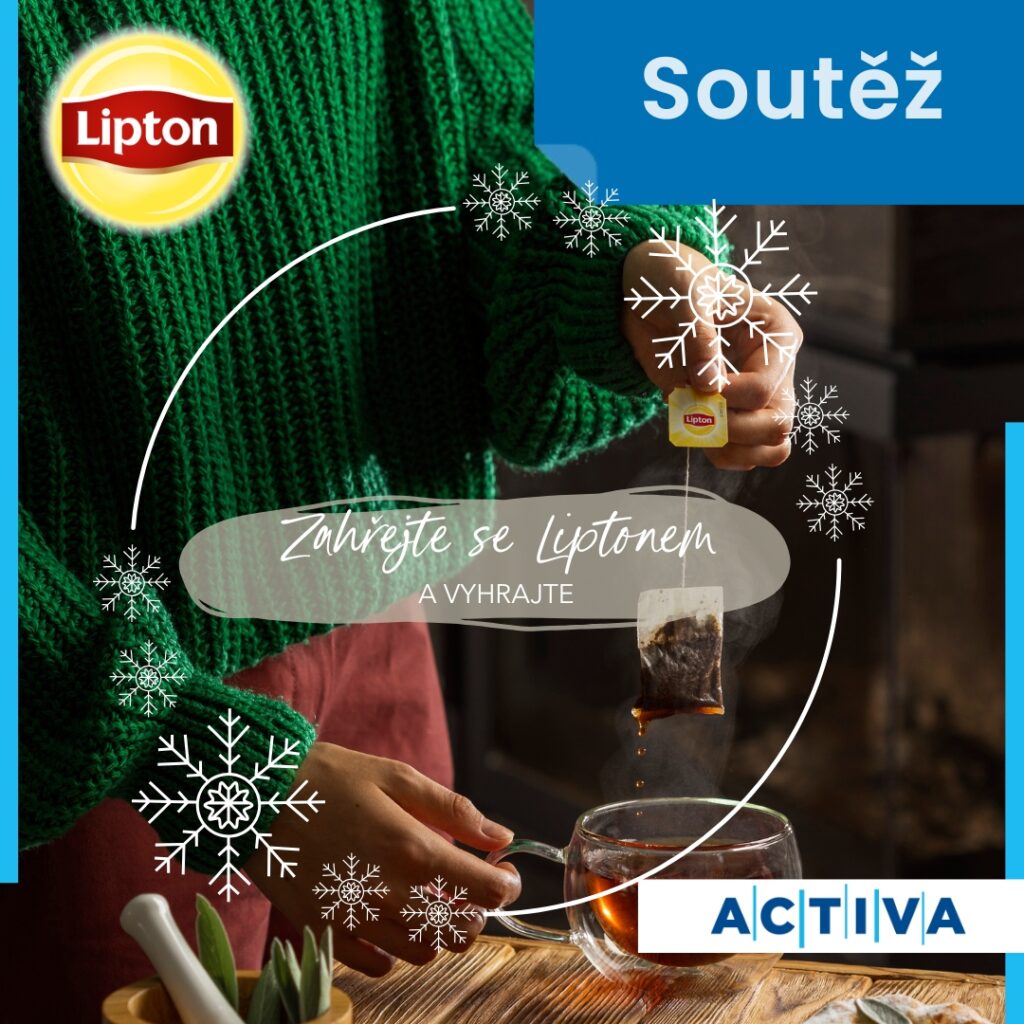Soutěží o novou řadu 6 balení pyramidových čajů Lipton, hrnek, dřevěnou dózu na čaje a žluté ponožky.